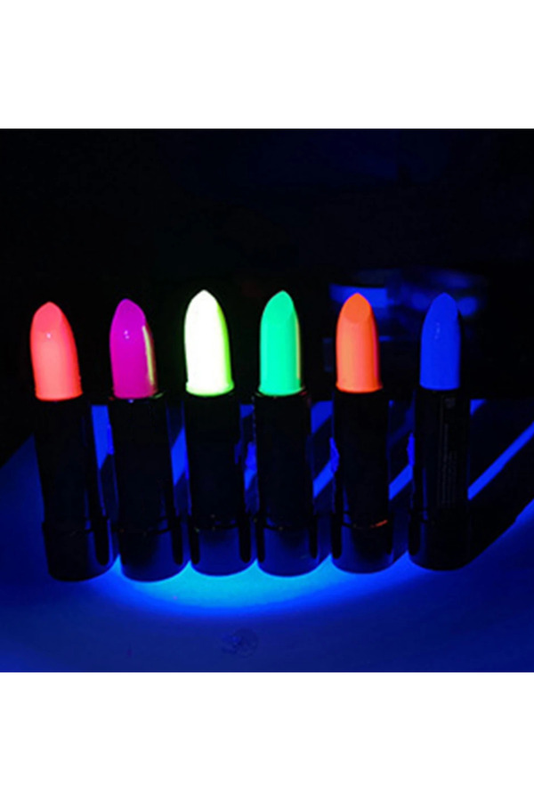 Go İthalat Karanlıkta Parlayan Yanan Uv Neon Ruj Yüz Boyama 6 Adet 6 Renk (4247)