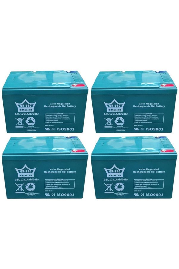 ORTEC 12v 14 Ah 4'lü Set Elektrikli Motosiklet Aküsü Volta Vsm Vsc