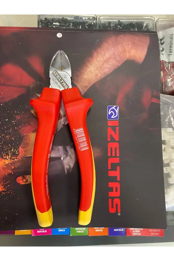 İzeltaş 1000 V Elektrikçi Seti Sarı Kırmızı (pense , Yan Keski , Kargaburun)