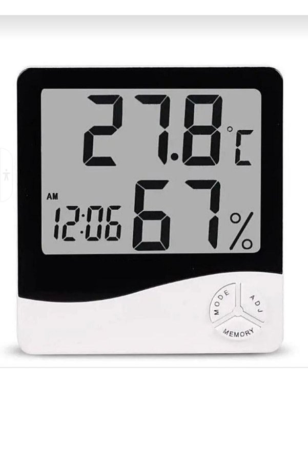 NEWSTORE HOME Derece Termometre Isı Nem Saat Alarm Mini Dijital Termometre Nem Ölçer Oda Sıcaklığı Iç Mekan