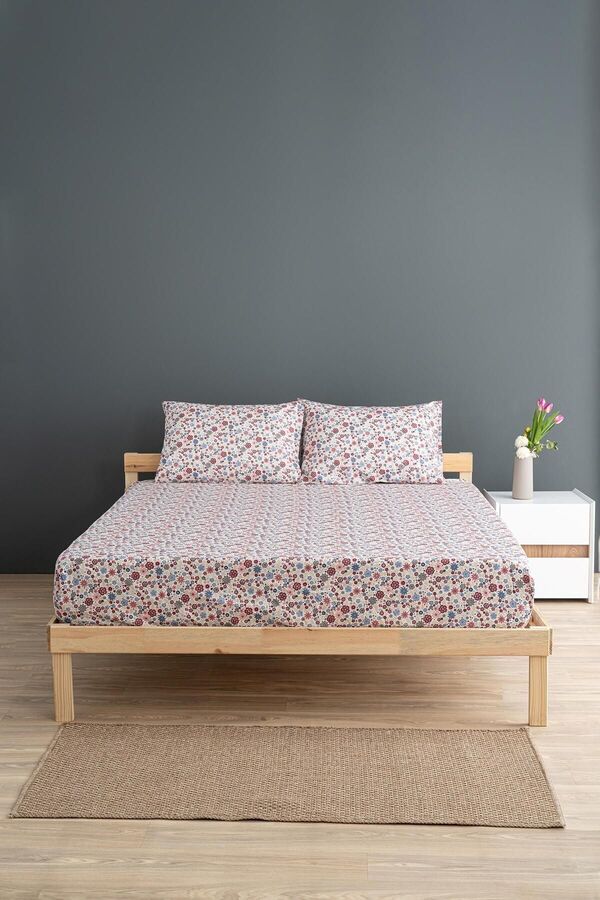 Soley | Liberty | %100 Pamuk Çift Kişilik 180 X 200 Lastikli Çarşaf Seti