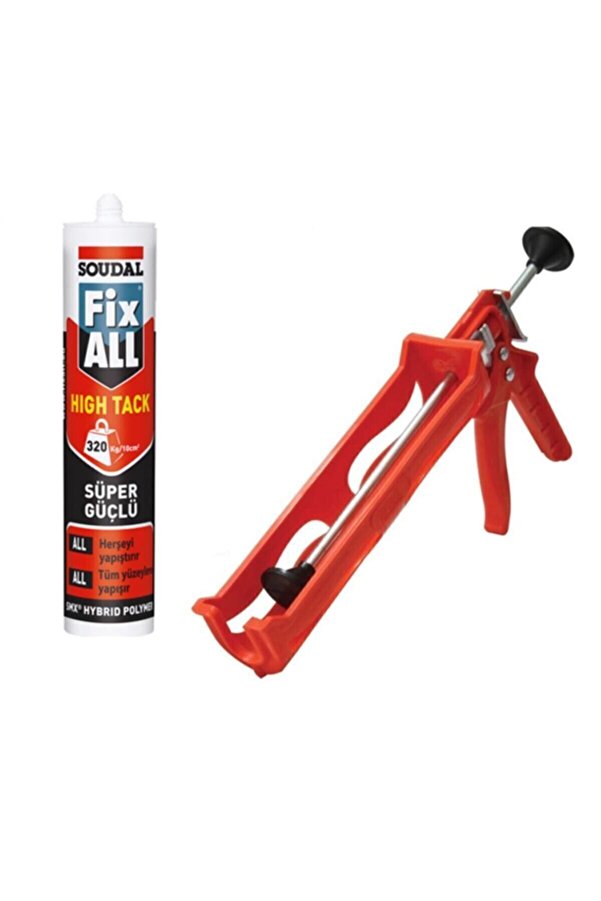 Fi̇xall Hıgh Tack Montaj Si̇li̇konu, Korni̇ş Yapıştırıcı 290 Ml Beyaz Si̇li̇kon Tabancası