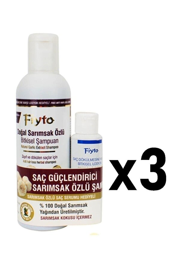 Doğal Sarımsak Özlü Şampuan 500 Ml 3 Lü Set