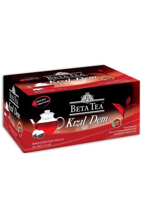 Beta TEA Kızıl DEM Siyah Demlik Süzen Poşet 100 X 3.2 G