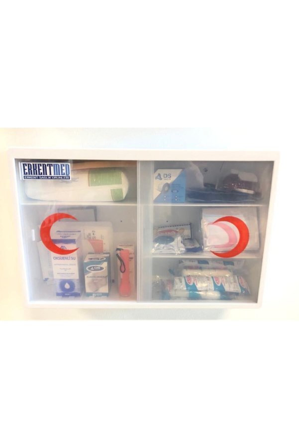 Erkentmed Plastik Ecza Dolabı Duvar Tipi Içi Dolu