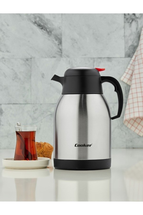 Cooker 2 Litre Çift Kat Paslanmaz Çelik Termos 12-24 Saat Soğuk 8-12 Saat Sıcak Tutma