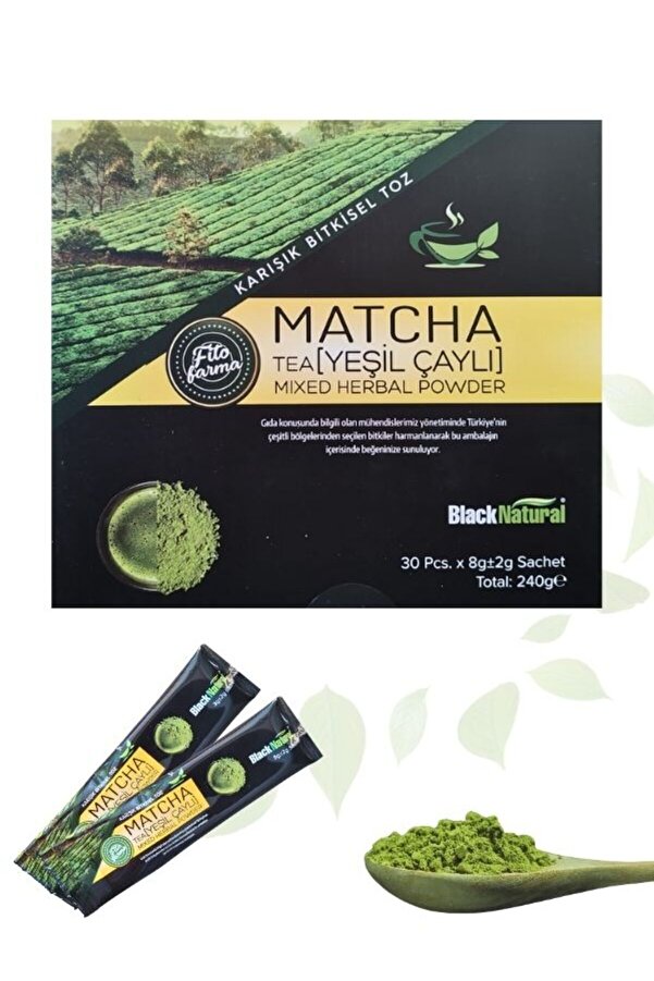 Black Natural Matcha Karışık Toz Bi̇tki̇ Çayı 240 G Macha