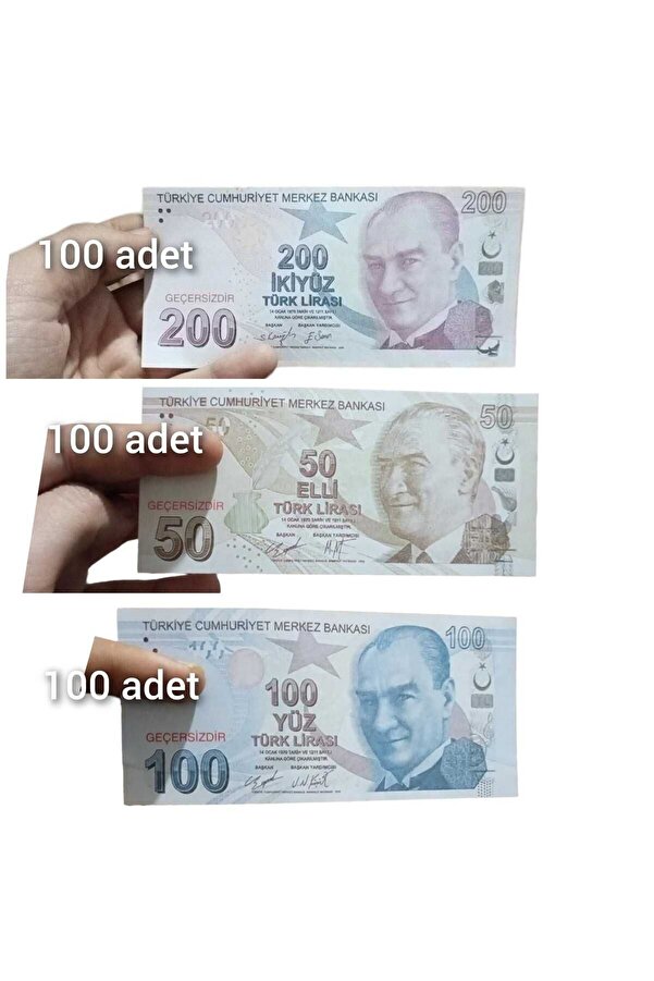 Muçi̇s 50Tl,100Tl,200Tl 100 Er Adet Geçersi̇z Sahte Düğün Fi̇lm Di̇zi̇ Paraları