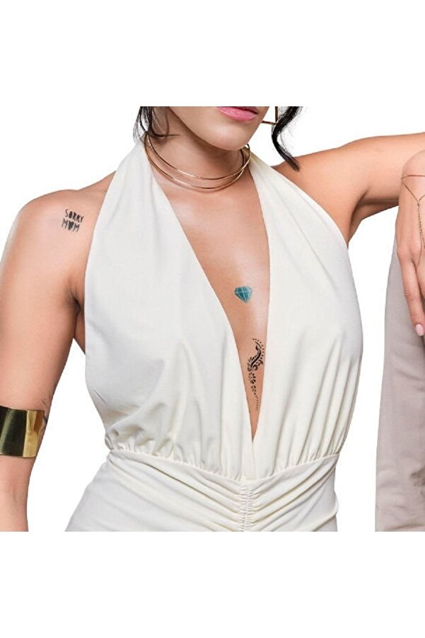 One Spray Tattoo Spray Tattoo Mavi̇ Geçi̇ci̇ Sprey Dövme Şablon Hedi̇yeli̇