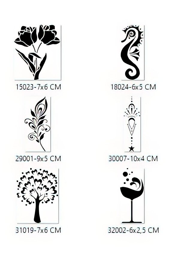 Ai̇rbrush Tattoo Zari̇f Ruhlu Tasarımlar Geçi̇ci̇ Dövme Şablonu Seti̇ Sadece Desen