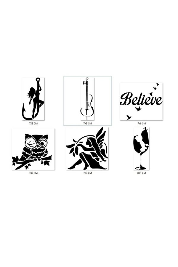 Ai̇rbrush Tattoo Aşkın Büyüsü Geçi̇ci̇ Dövme Şablonu Seti̇ Sadece Desen