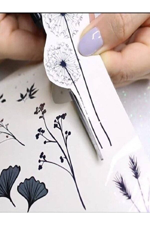 Ai̇rbrush Tattoo Renkli̇ 12 Adet Bi̇rden Yapıştırma Geçi̇ci̇ Dövme Yapma Seti̇