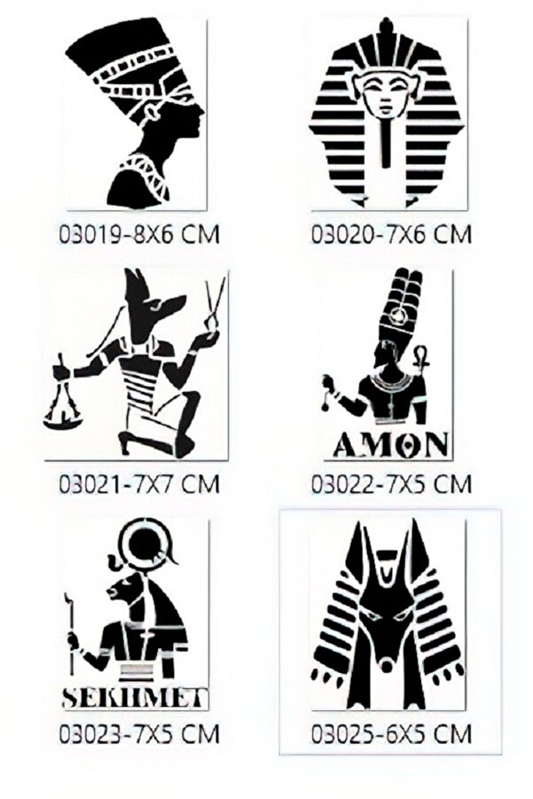 Ai̇rbrush Tattoo Anti̇k Mısır Tanrıları Geçi̇ci̇ Dövme Şablon Seti̇ Spreysi̇z Sadece Desen