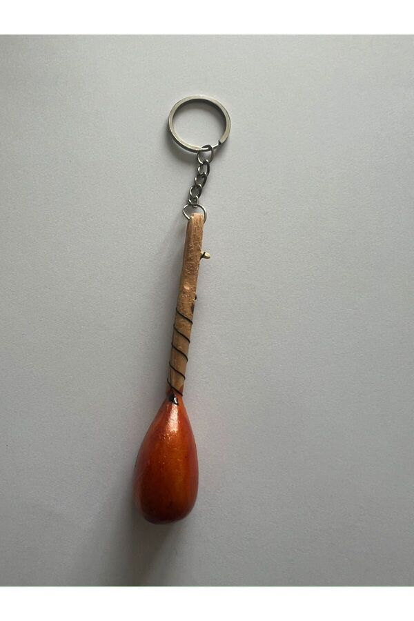 Ai̇rbrush Tattoo El Yapımı Mi̇nyatür Anahtarlık Bağlama Saz Araba Süsü 10 Cm