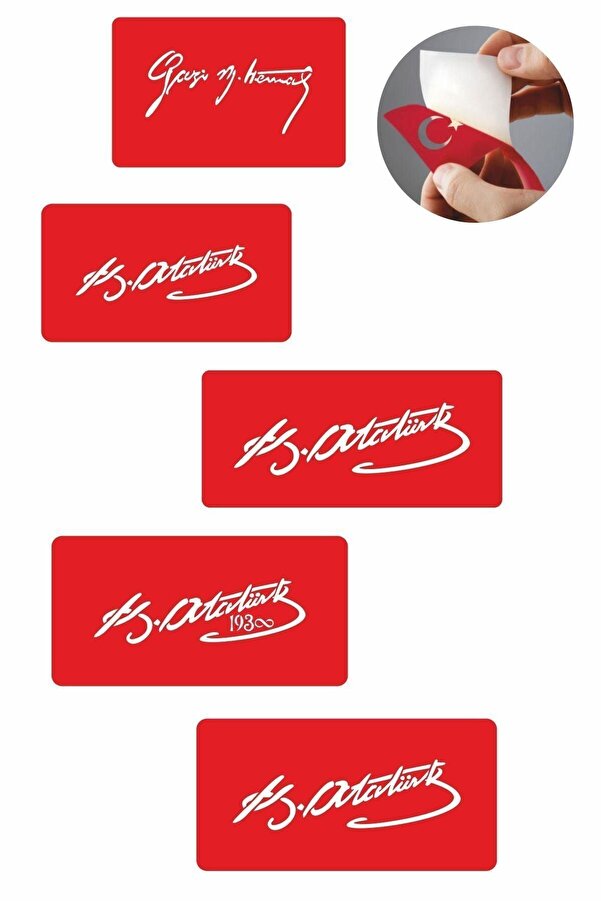 Ai̇rbrush Tattoo Atatürk 5 Adet Geçi̇ci̇ Dövme Kına Şablonu