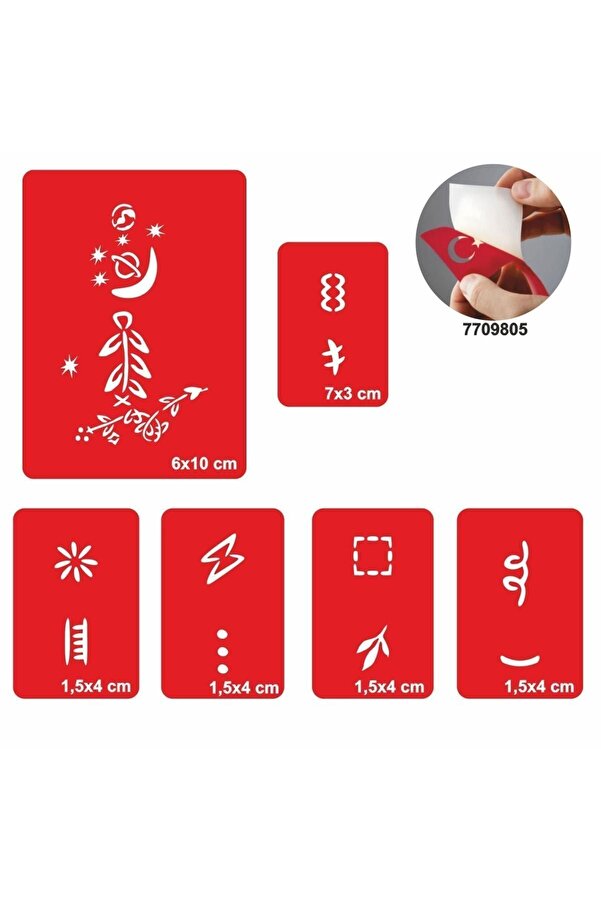 Ai̇rbrush Tattoo El Ve Parmak Moti̇fleri̇ 5 Adet Geçi̇ci̇ Dövme Kına Şablonu