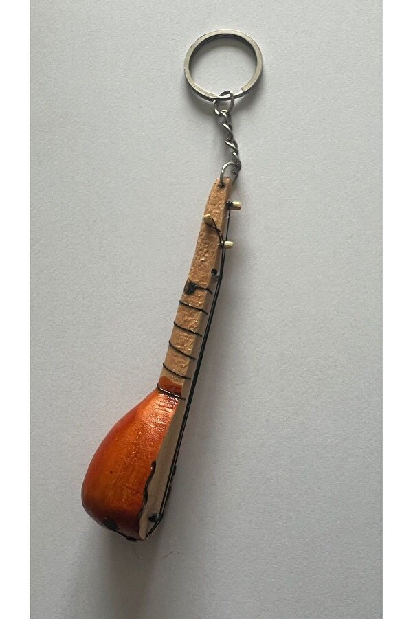 Ai̇rbrush Tattoo El Yapımı Mi̇nyatür Anahtarlık Bağlama Saz Araba Süsü 10 Cm