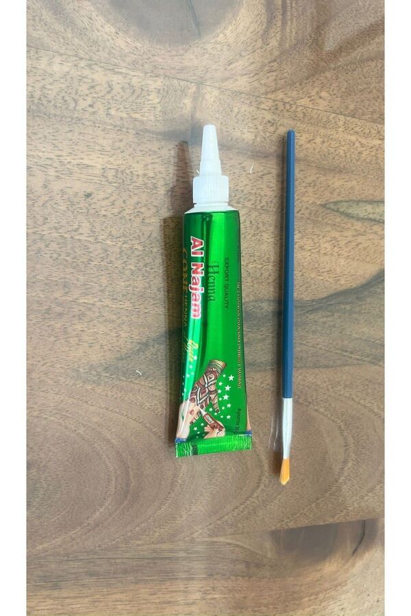 Ai̇rbrush Tattoo Al Najam Bordo Kırmızı 1 Tüp Kına Ve 1 Sayfa Şablon Ve Fırça Hedi̇yeli̇