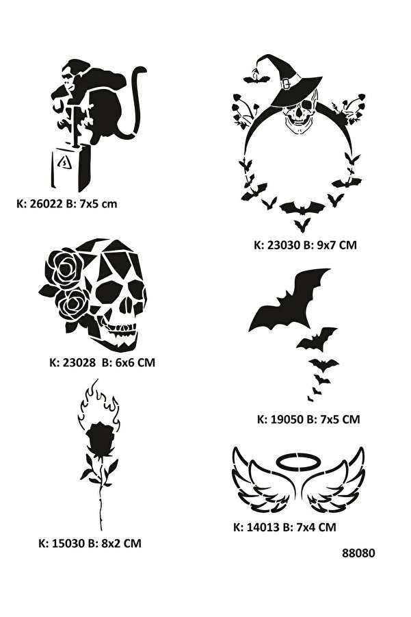 Ai̇rbrush Tattoo Sıradışı Hayatlar Geçi̇ci̇ Dövme Şablonları Seti̇ Spreysi̇z