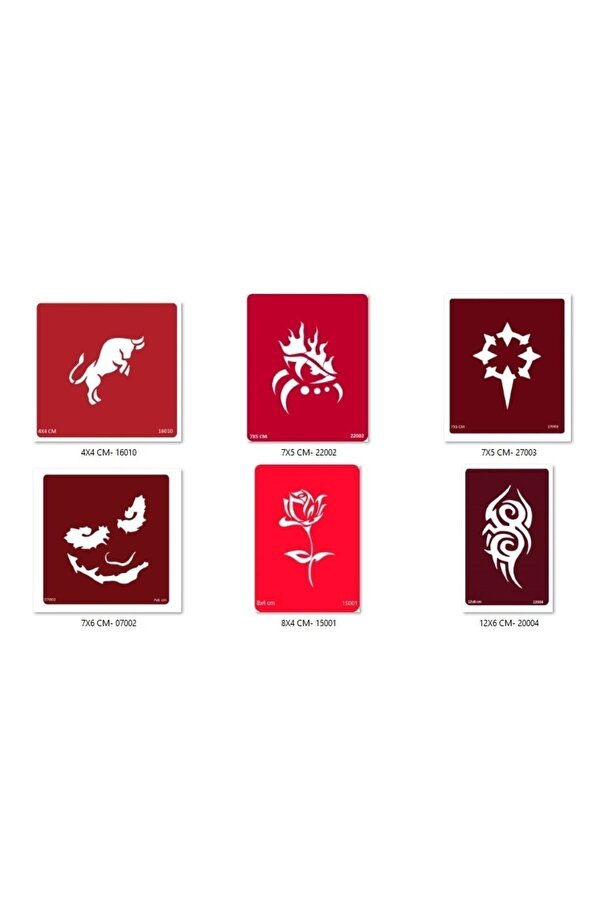 Ai̇rbrush Tattoo Tri̇bal Göz Geçi̇ci̇ Dövme Şablonu Seti̇ Sadece Desen