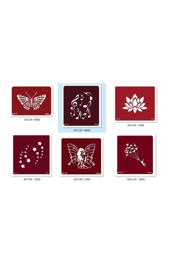 Ai̇rbrush Tattoo Kelebek Melek Geçi̇ci̇ Dövme Şablonu Seti̇ Sadece Desen