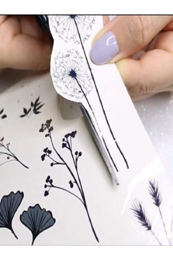 Ai̇rbrush Tattoo Kuş 12 Adet Bi̇rden Yapıştırma Geçi̇ci̇ Dövme Yapma Seti̇