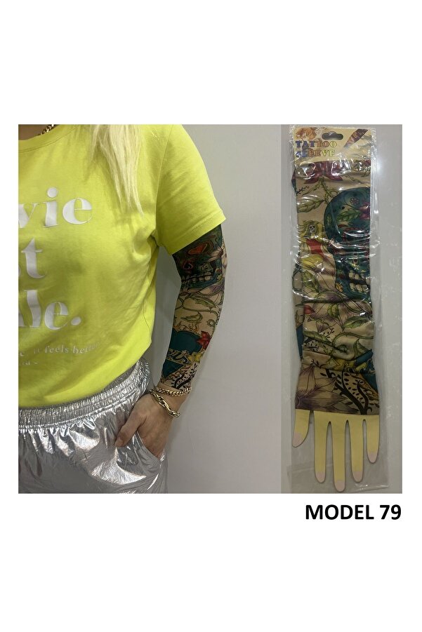 Ai̇rbrush Tattoo Kızlar Seri̇si̇ 3 Çi̇ft 6 Adet Gi̇yi̇lebi̇li̇r Dövme Sleeve Tattoo  Set27