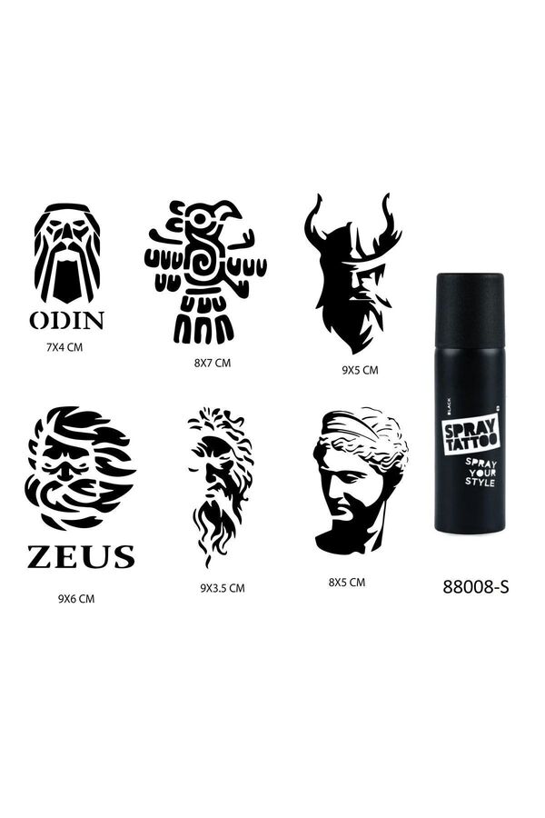 Ai̇rbrush Tattoo Mi̇toloji̇k İnançlar Spray Tattoo Geçi̇ci̇ Sprey Dövme Seti̇
