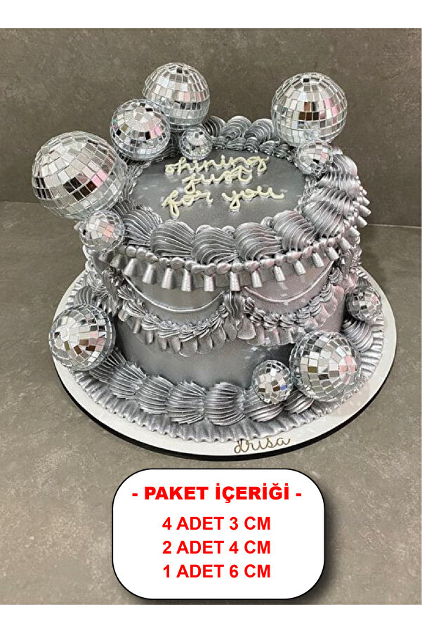 BESSE HOME Disko Topu Pasta Süsü SET 2