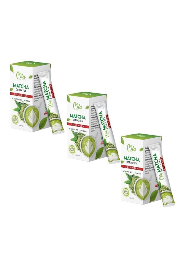 Aleyna Baharat Matcha Detox Tea Collagen Macha 20 Pcs 3 Kutu