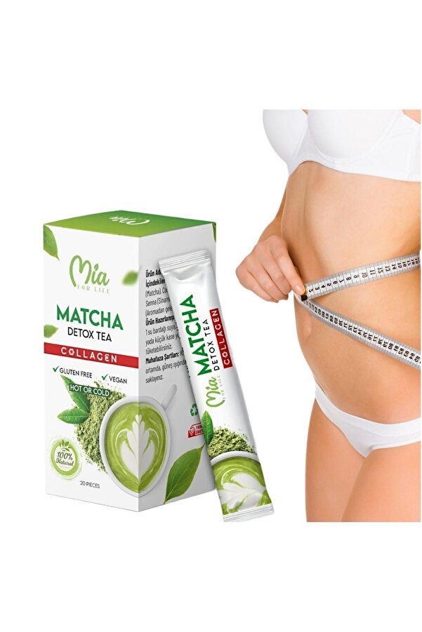 Aleyna Baharat Matcha Detox Tea Collagen Macha 20 Pcs 3 Kutu
