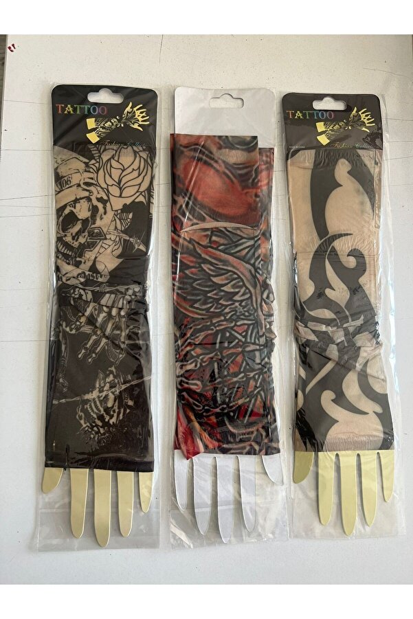 Ai̇rbrush Tattoo 3 Çi̇ft 6 Adet Gi̇yi̇lebi̇li̇r Dövme Sleeves Tattoo Çorabı Sleeves