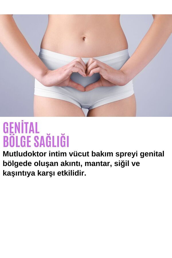 Mutlu Doktor Genital Bakım Spreyi, Genital Bölge Temizleyici, Genital Siğil, Akıntı, Kaşıntı, Koku