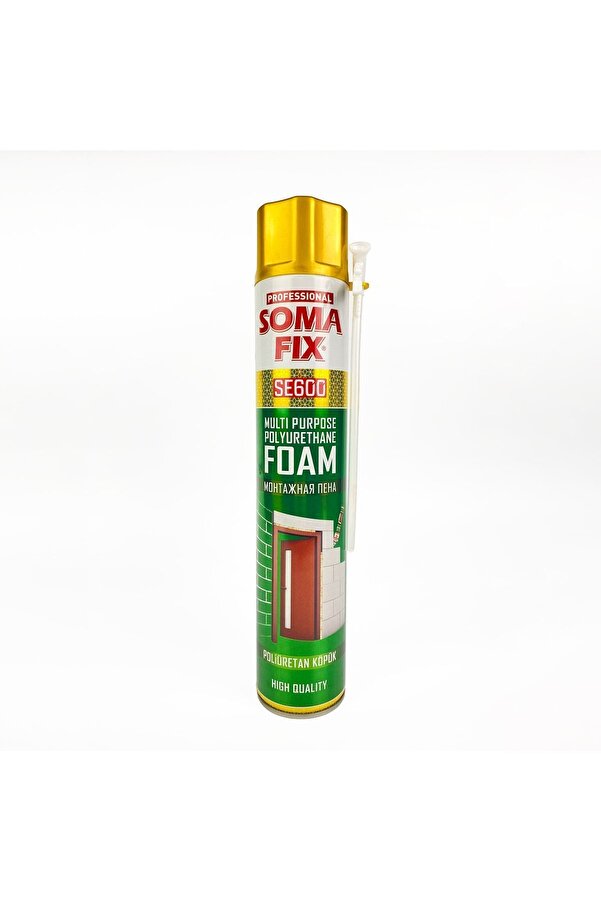 Somafix Sosfıx Poliüretan Köpük 600 Gr - 750 Ml Tüpte Pipetli P.ü.köpük Çelik Kapı Pencere Montaj Izolasyon