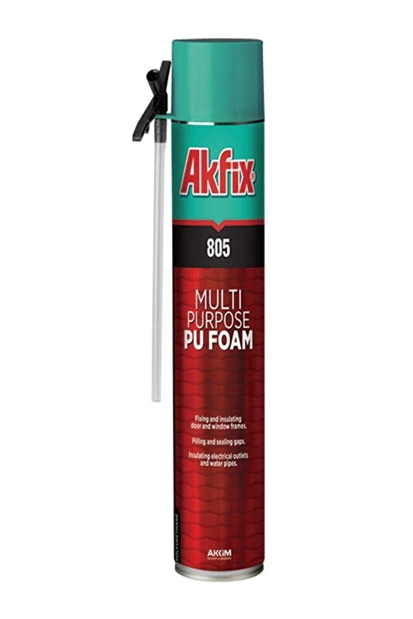 Akfix 805 Çok Amaçlı Poliüretan Pipetli Pu Köpük 850 g  5 Adet