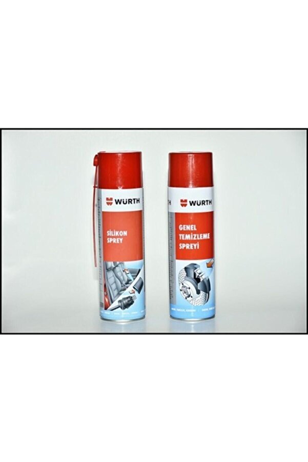 Würth Genel Temizleyici 500 ml + Würth Silikon Sprey 500 ml 2'li Set
