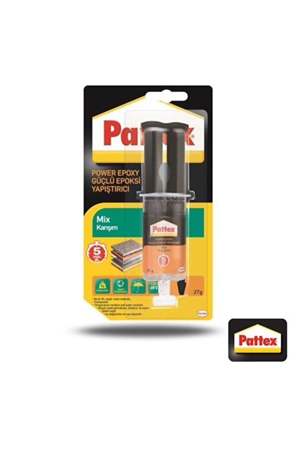 Pattex Power Epoxy Güçlü Epoksi̇ Yapıştırıcı Şırınga Epoxi̇
