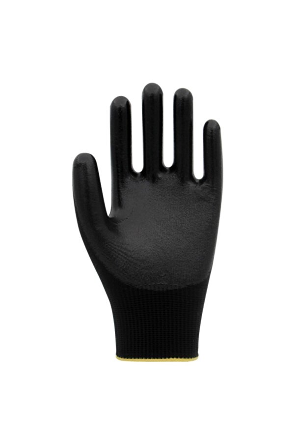 Beybi Pn7 Siyah Polyester Örme Nitril Işçi Eldiveni 12 Çift 10 Numara