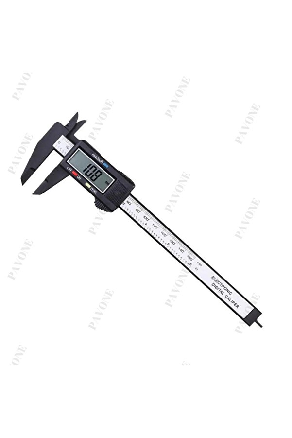 Pavone Dijital Kumpas Cetvel - 150 MM Büyük BOY - Pilli - Kalıcı Makyaj KAŞ Ölçüm VE Doğrulama Cetveli