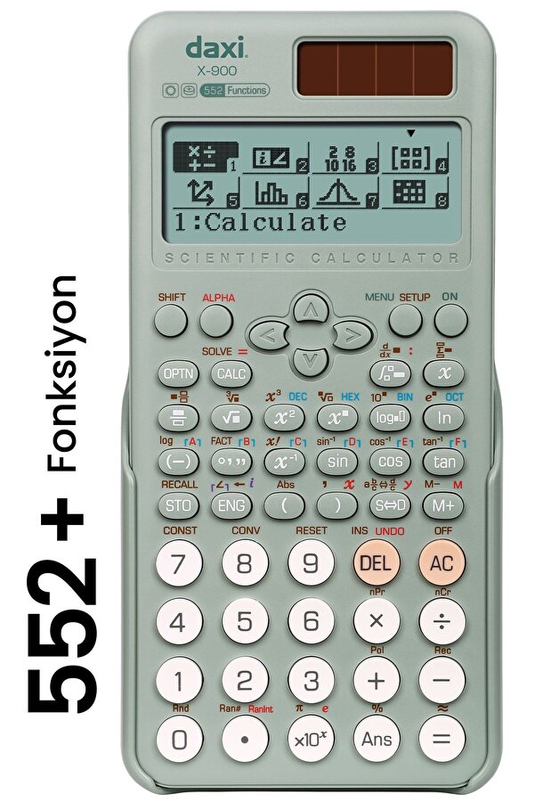 Daxi X-900 552 Fonksiyonlu Bilimsel Hesap Makinesi Mint Yeşili