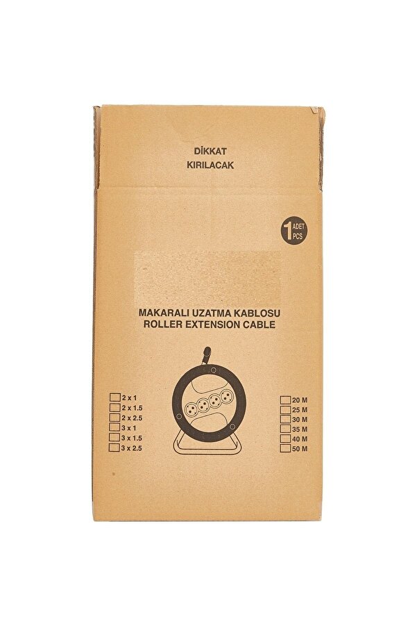 ozaslan Seyyar Çoklu Makaralı Uzatma Ara Kablosu 3*2.5 Mm (kalın) Işıklı 50 Metre
