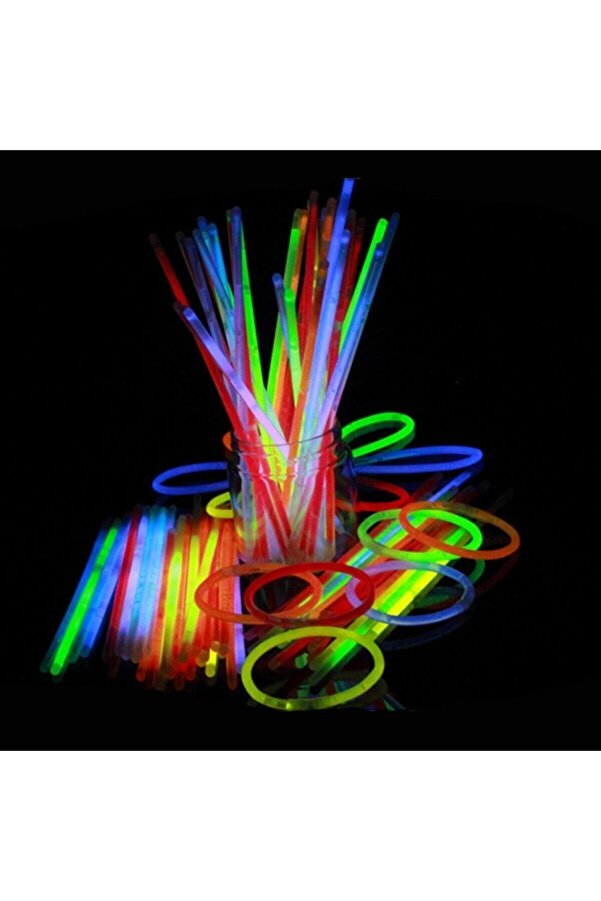 Glow Stick Parti Bilekliği Kolye Neon Işık Doğum Günü Partisi Cadılar Bayramı Halloween Düğün Floresan Sticks