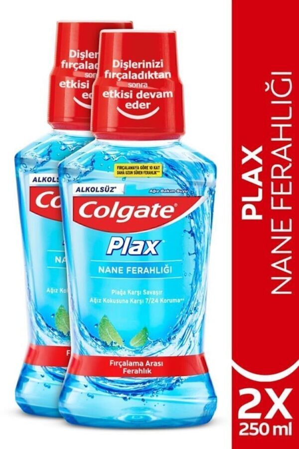 Colgate Plax Nane Ferahlığı Plağa Karşı Ağız Bakım Suyu 250 ml x2 Adet Ağız Çalkalama Suyu Gargara
