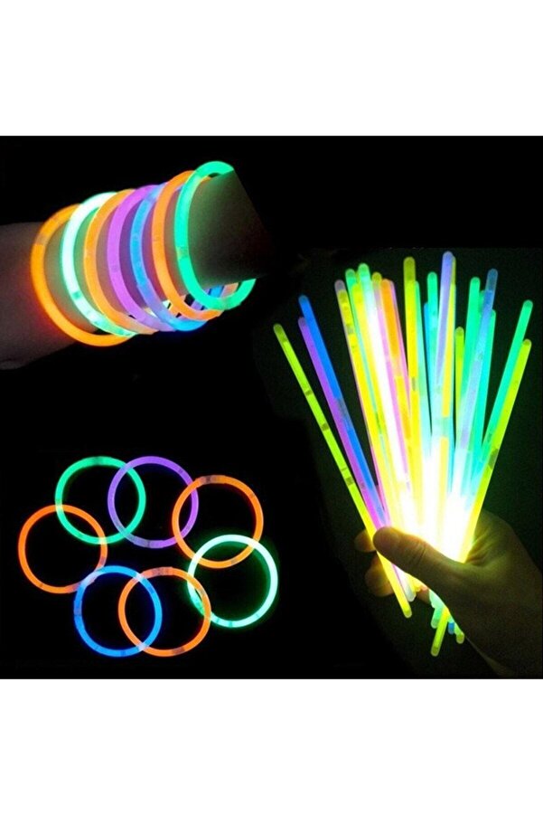 Glow Stick Parti Bilekliği Kolye Neon Işık Doğum Günü Partisi Cadılar Bayramı Halloween Düğün Floresan Sticks