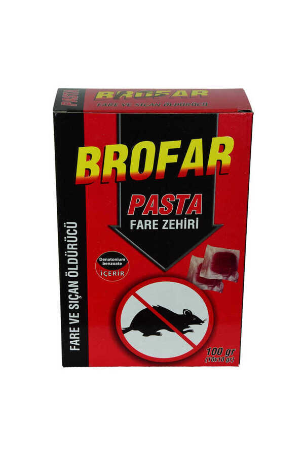 Bi̇lfold Fare Ve Sıçan Öldürücü Pasta Fare Zehi̇ri̇ 100 Gr (10 Adet X 10 Gr)