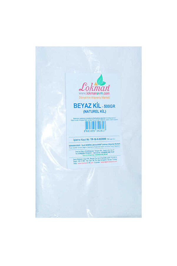 Ethab Ti̇caret Beyaz Ki̇l Öğütülmüş Doğal Saf Naturel 500 Gr Paket
