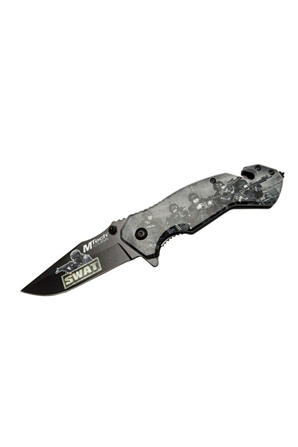 4 23 6 Swat Kurtarma / Kamp Çakı 20Cm - Yarı Otomati̇k, Cam Kırma Ve İp Kesme Aparatlı
