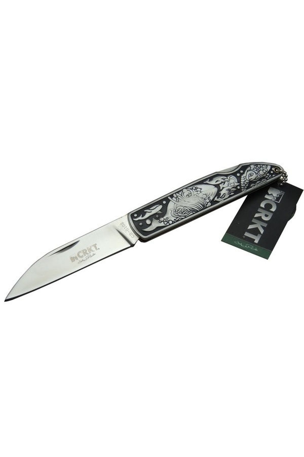 Crkt Cr 0102 Kamp Çakı 20 Cm - Balık Desenli̇ Metal Sap, Kılıflı, Kutulu