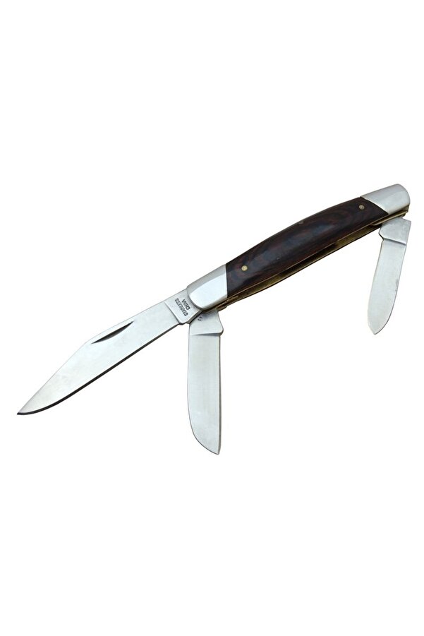 K-15 Falkon Üç Ağızlı / Üçlü Çakı 18 Cm - Ahşap Saplı, Manuel