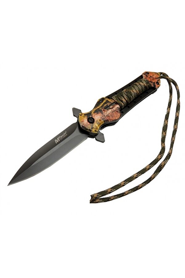 4267 Çok Renkli̇ Kamp Çakı 21Cm - Yarı Otomati̇k, İpli̇